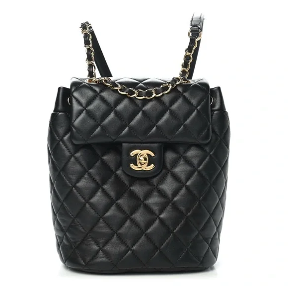 CHANEL | Bags | Chanel Auth Lambskin Leather Black Quilted 